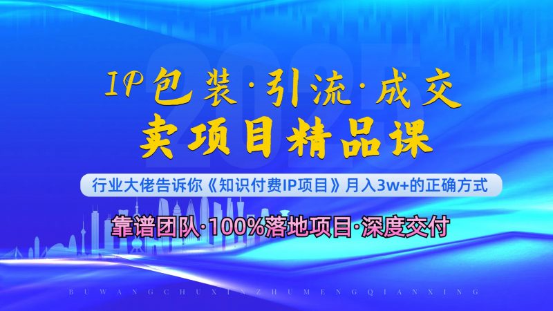 （13780期）《IP包装·暴力引流·闪电成交卖项目精品课》如何在众多导师中脱颖而出？-忙忙软件库