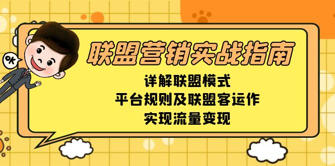 （13735期）联盟营销实战指南，详解联盟模式、平台规则及联盟客运作，实现流量变现-忙忙软件库