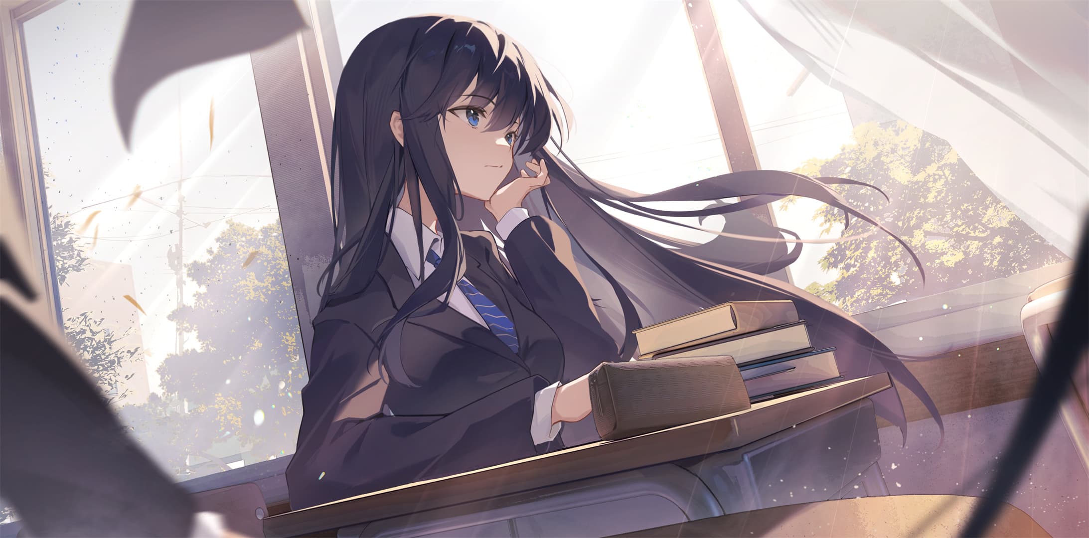 图片[5]-白发 JK 美少女风纪委员阿米莉亚 原神小胡桃插画大赏-忙忙软件库