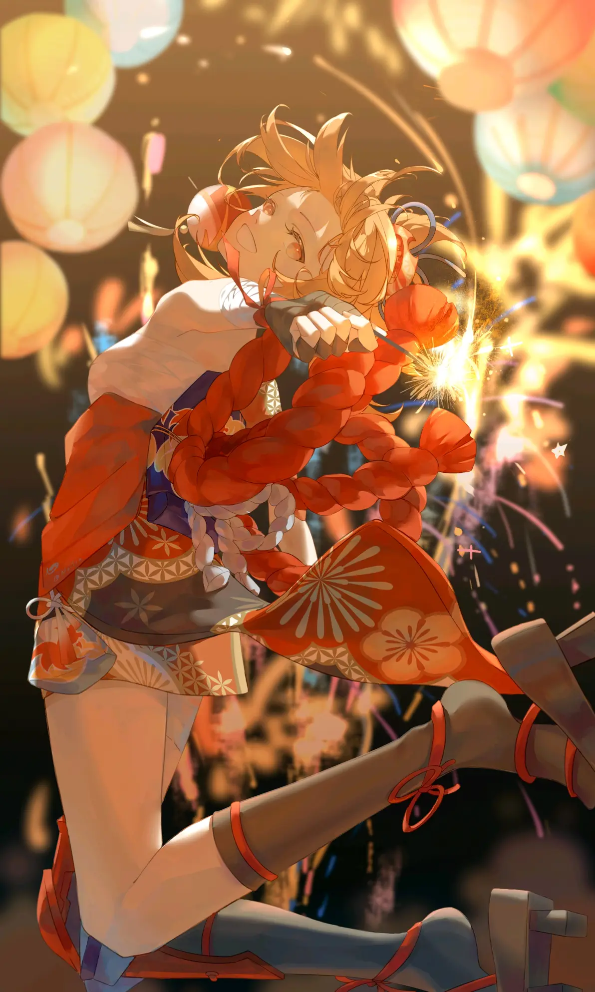 图片[8]-璀璨的夏日一景 – 手持烟花插画特辑-忙忙软件库