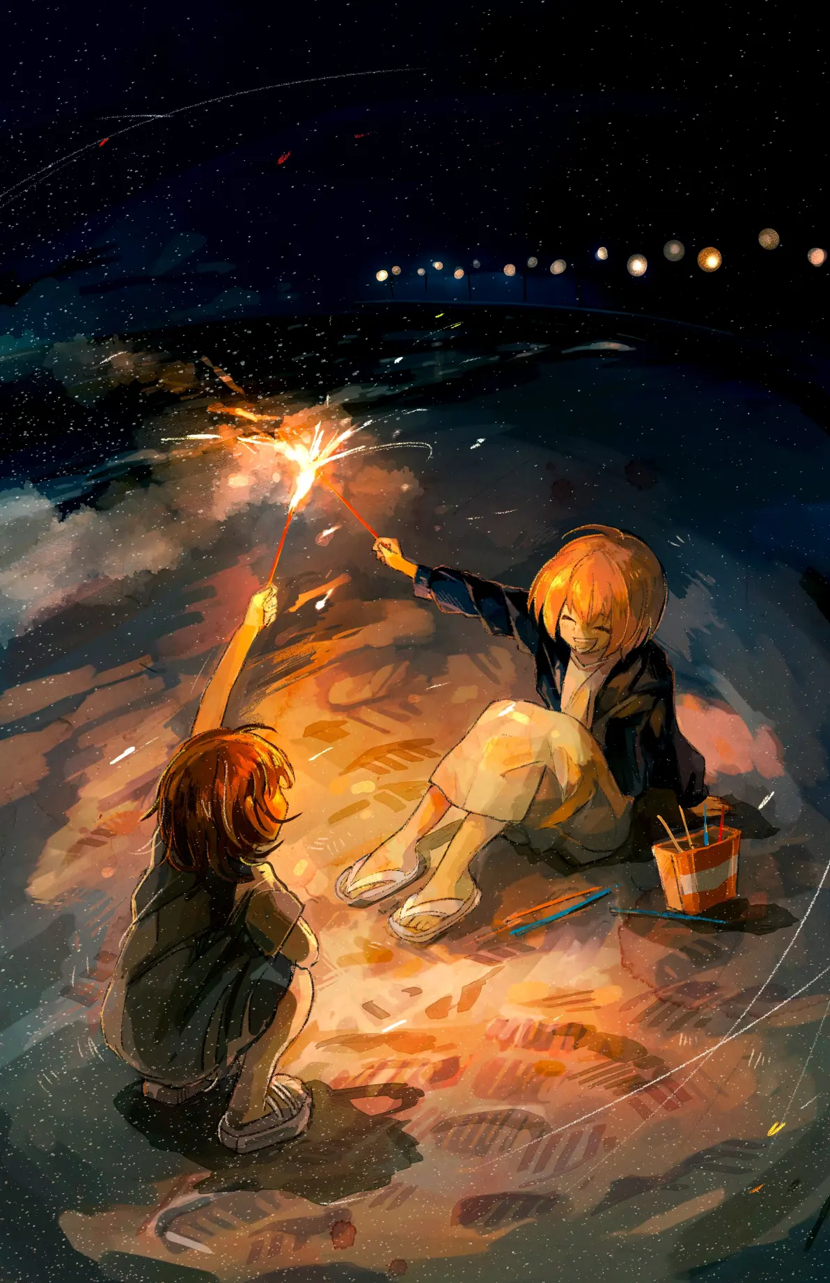 图片[7]-璀璨的夏日一景 – 手持烟花插画特辑-忙忙软件库