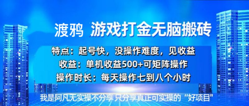 （13501期）韩国知名游戏打金无脑搬砖单机收益500+-忙忙软件库