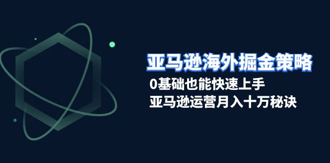 （13644期）亚马逊海外掘金策略，0基础也能快速上手，亚马逊运营月入十万秘诀-忙忙软件库