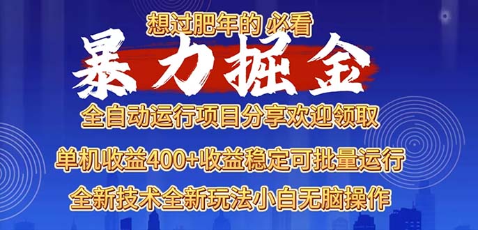 （13675期）2025暴力掘金项目，想过肥年必看！-忙忙软件库