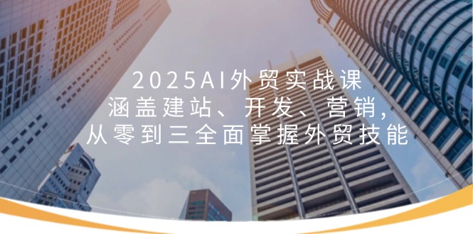 （14135期）2025AI出口外贸实战演练课：包含建网站、开发设计、营销推广, 从零到三全面了解出口外贸专业技能-忙忙软件库