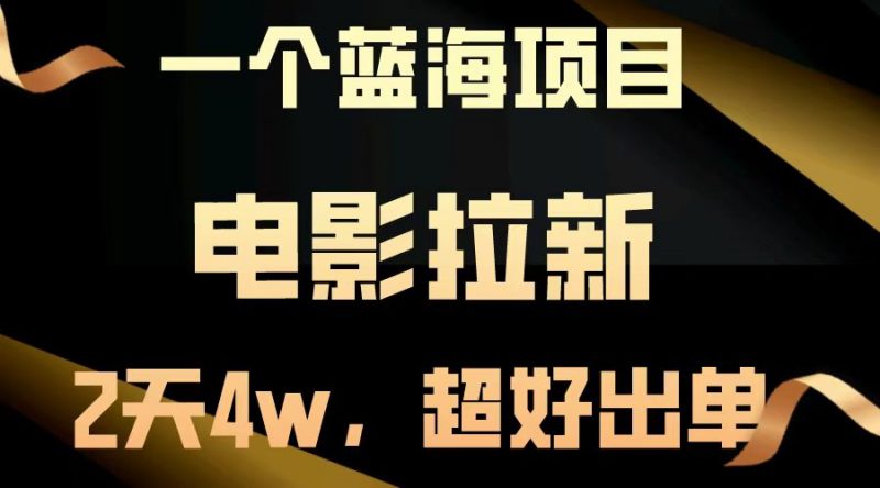 （13396期）【蓝海项目】影片引流，二天做了近4w，非常好开单，原地起飞-忙忙软件库