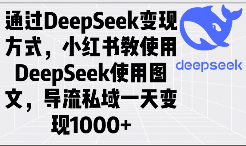 （14179期）根据DeepSeek变现模式，小红书的教应用DeepSeek图文并茂，引流公域一天转现1000-忙忙软件库