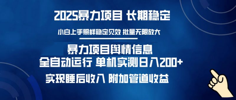 （14244期）暴力行为新项目网络舆情：全平台全自动控制 单机版日入200  完成睡后收入-忙忙软件库