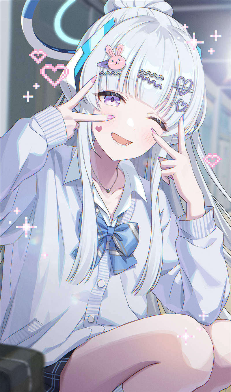 图片[1]-动漫二次元白发少女主题壁纸、海报、图集及原画图片-忙忙软件库