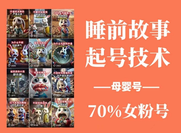 图片[2]-（14546期）睡前小故事动画视频制作课程内容，包含AI创意文案、配声、视频编辑等，完成百分之百原创设计-忙忙软件库