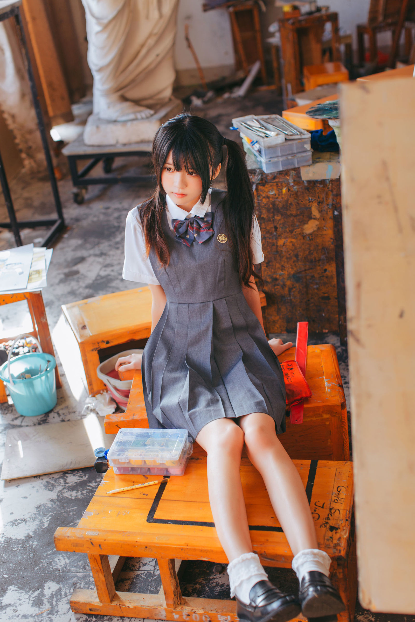 图片[8]-COSPLAY | 桜桃喵 – 画室少女 COS写真-忙忙软件库