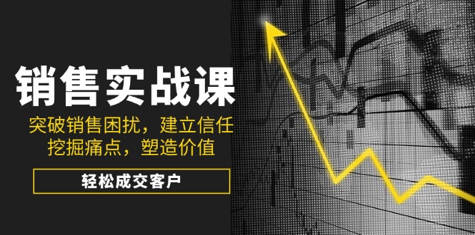 （14297期）市场销售实战演练课，提升市场销售困惑，拉近关系，发掘困扰，塑造价值，轻轻松松成交客户-观竹阁