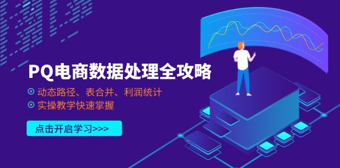 图片[1]-（14240期）PQ电商数据解决攻略大全，动态性途径、表合拼、盈利统计分析，实际操作课堂教学快速上手-观竹阁
