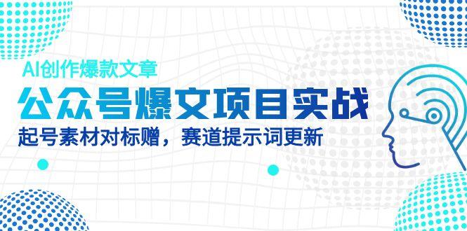 图片[1]-（14709期）微信公众号热文项目实践，AI写作爆款文章，养号素材内容对比赠（附跑道AI引导词）-观竹阁