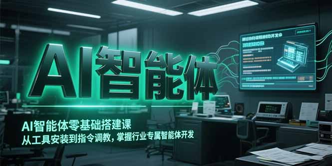 （15257期）AI智能体零基础搭建课，从工具安装到指令调教，掌握行业专属智能体开发…-观竹阁