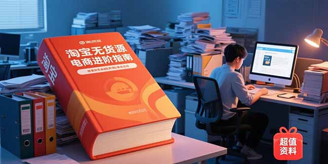 （15317期）淘宝无货源电商进阶指南，包含新人课、进阶课，配套资料，蓝海选品等-观竹阁