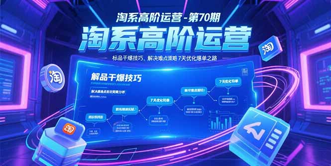（15307期）淘系高阶运营-第70期，标品干爆技巧，解决难点策略，大佬操盘方法-观竹阁