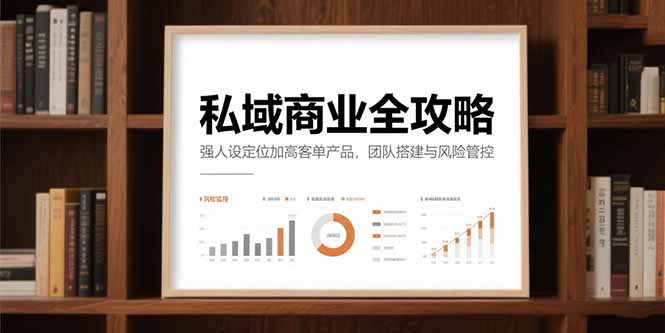 （15294期）私域商业全攻略，强人设定位加高客单产品，团队搭建与风险管控-观竹阁