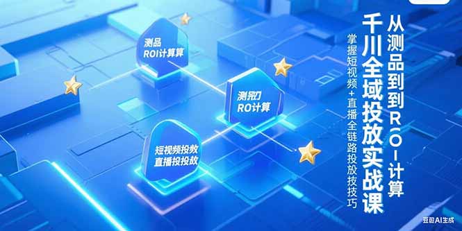 （15256期）千川全域投放实战课，从测品到ROI计算，掌握短视频+直播全链路投放技巧-观竹阁