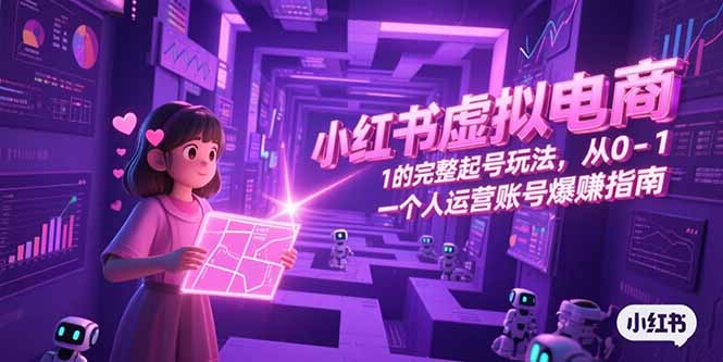 图片[1]-（15230期）小红书虚拟电商，从0-1的完整起号玩法，一个人运营账号爆赚指南-观竹阁
