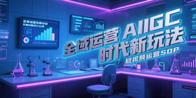 （15327期）全域运营AIGC时代新玩法，文案封面设计公式，短视频运营SOP-观竹阁
