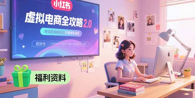 （15387期）虚拟电商全攻略2.0，开店选品实操流程，账号定位、货源发布、笔记发布技巧-观竹阁