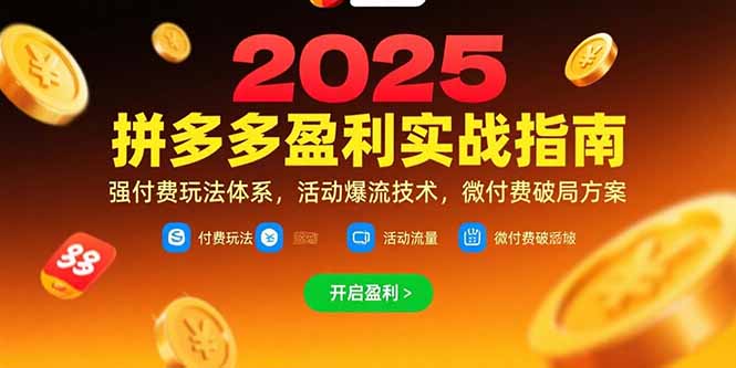 图片[1]-（15357期）拼多多盈利实战指南，强付费玩法，活动爆流技术，微付费破局方案(更新7月)-观竹阁
