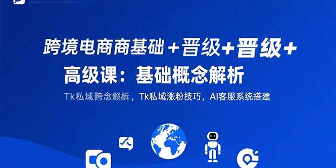（15496期）跨境电商基础+晋级+高级课：基础概念解析,Tk私域涨粉技巧,AI客服系统搭建-观竹阁