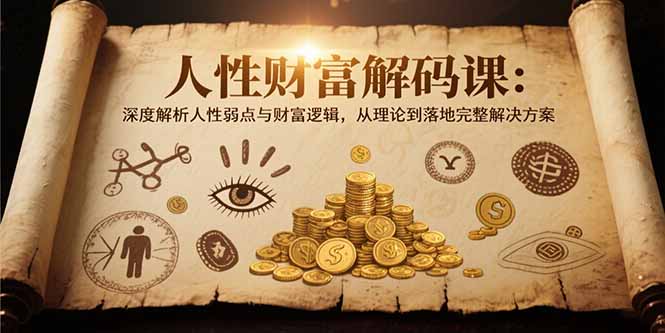 图片[1]-（15434期）人性财富解码课6.0：深度解析人性弱点与财富逻辑，理论到落地完整解决方案-观竹阁