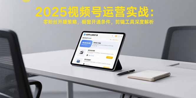 （15505期）2025视频号运营实战：零粉丝开播策略，橱窗开通条件，剪辑工具深度解析-观竹阁