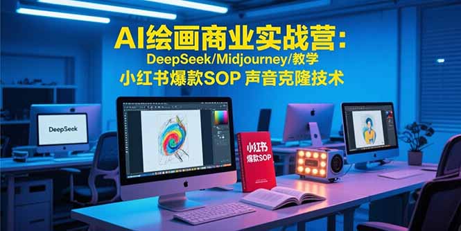 （15460期）AI绘画商业实战营：DeepSeek/Midjourney/教学 小红书爆款SOP 声音克隆技术-观竹阁