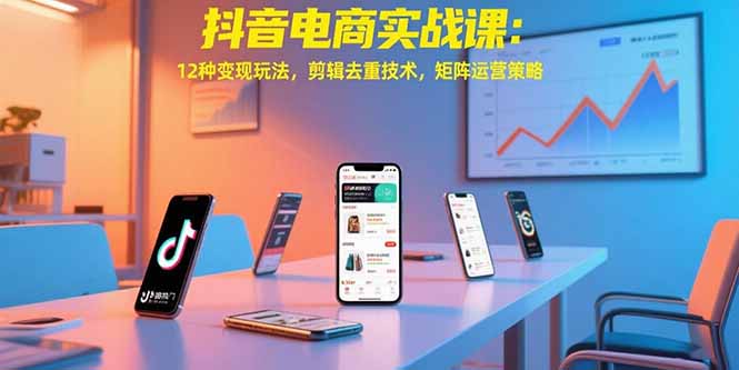 （15478期）抖音电商实战课：12种变现玩法，剪辑去重技术，矩阵运营策略-观竹阁