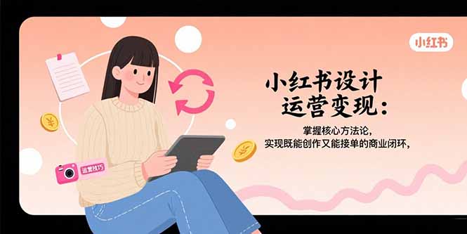 （15636期）小红书设计运营变现：掌握核心方法论，实现既能创作又能接单的商业闭环-观竹阁