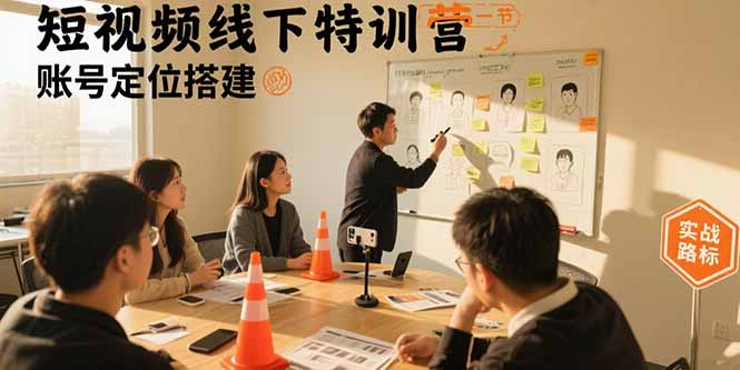 （15707期）短视频线下特训营：账号定位搭建/口播号拍摄剪辑/直播间流量入口/变现实战-观竹阁