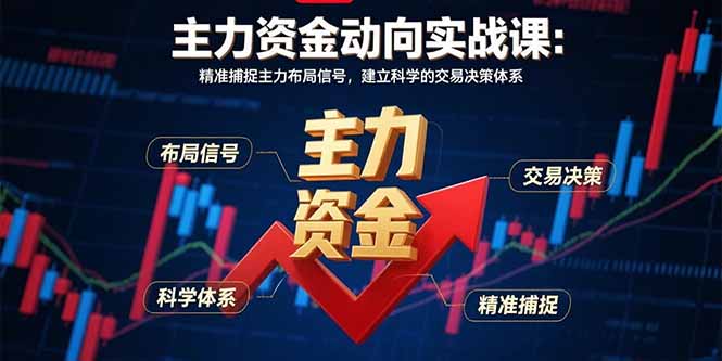 （15804期）主力资金动向实战课-8月：精准捕捉主力布局信号，建立科学的交易决策体系-观竹阁