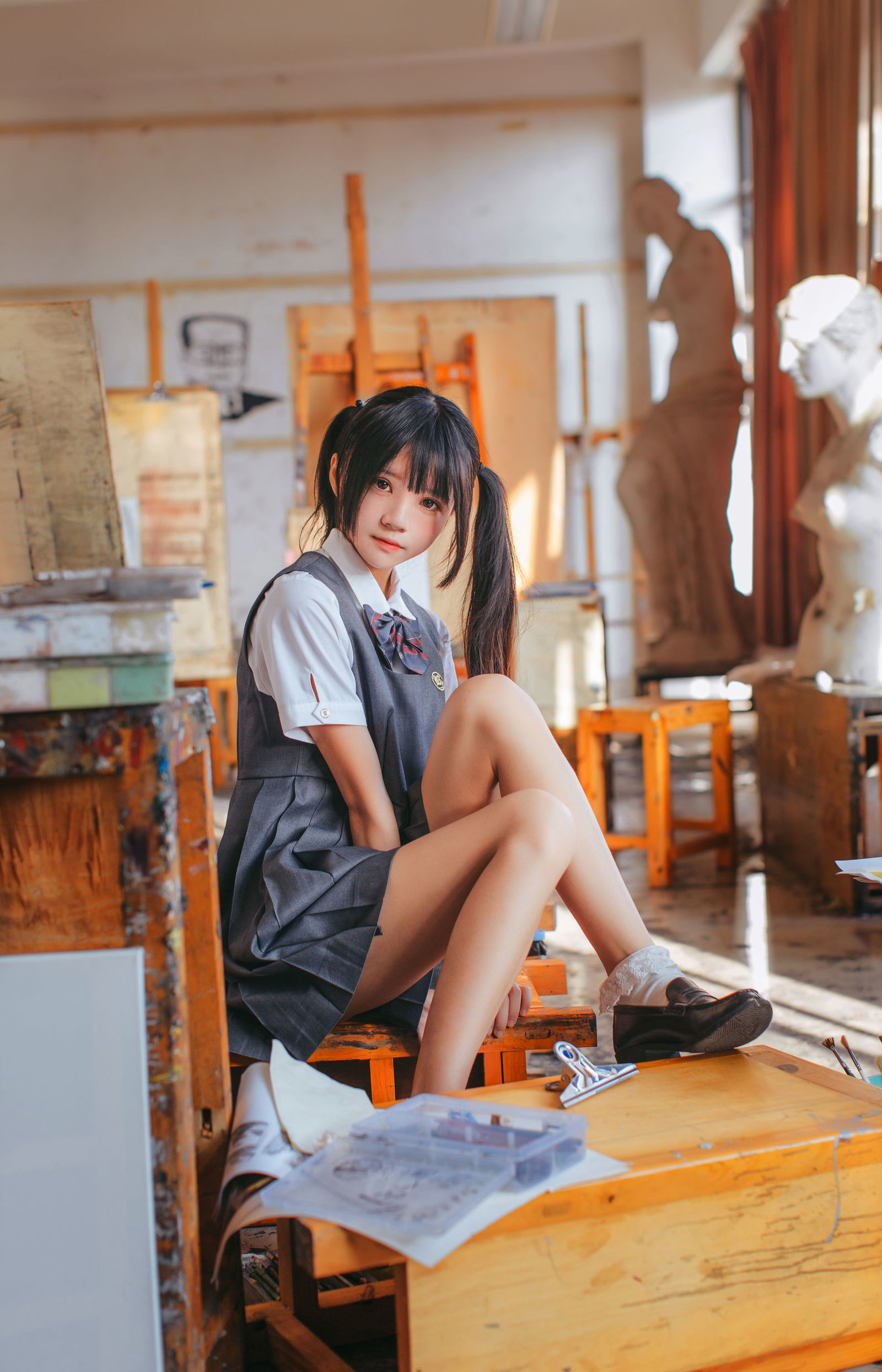 图片[10]-COSPLAY | 桜桃喵 – 画室少女 COS写真-忙忙软件库