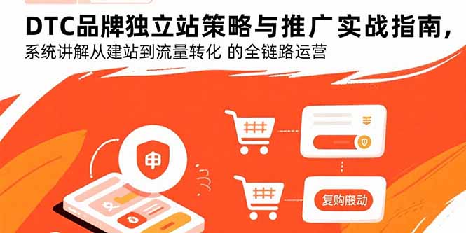 （15818期）DTC品牌独立站策略与推广实战指南，系统讲解从建站到流量转化的全链路运营-观竹阁