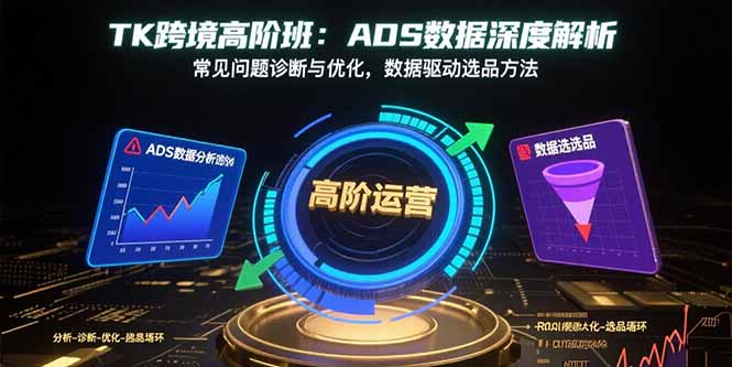 （15809期）TK跨境高阶班：ADS数据深度解析，常见问题诊断与优化，数据驱动选品方法-观竹阁