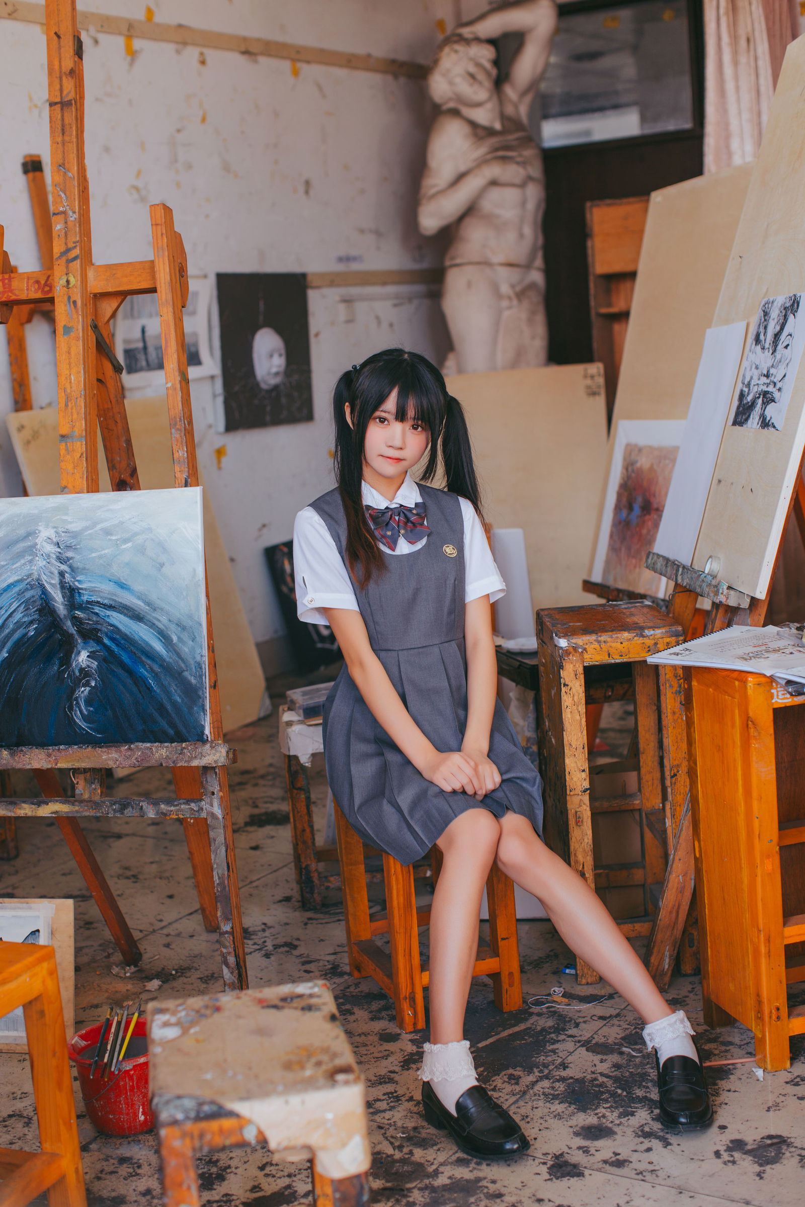 图片[6]-COSPLAY | 桜桃喵 – 画室少女 COS写真-忙忙软件库