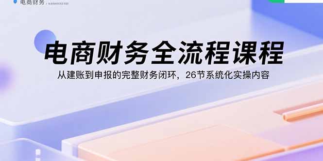 （15893期）电商财务全流程课程：从建账到申报的完整财务闭环，26节系统化实操内容-观竹阁