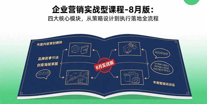 图片[1]-（15823期）企业营销实战型课程-8月版：四大核心模块，从策略设计到执行落地全流程-观竹阁