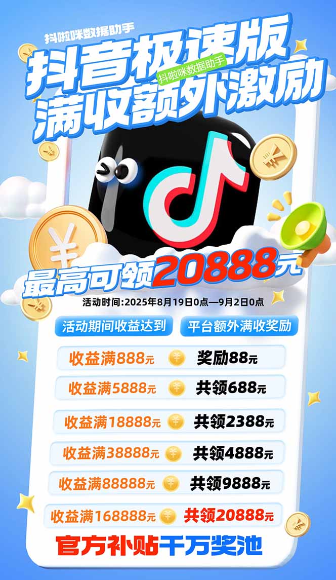 图片[2]-（15800期）抖音极速版拉新，平台大力扶持，每单15元，万播转化无上限，平台额外满…-观竹阁