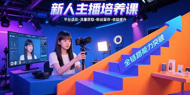 图片[1]-（15701期）新人主播培养课：平台适应-流量获取-粉丝留存-收益提升 全链路能力突破-观竹阁