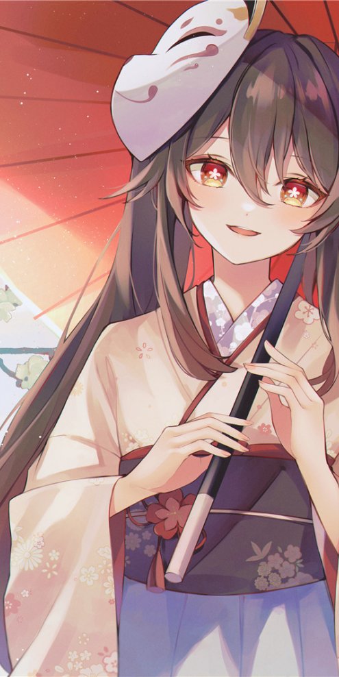 原神胡桃4K8K超清壁纸立绘p站pixiv原画插画海报画集-忙忙软件库